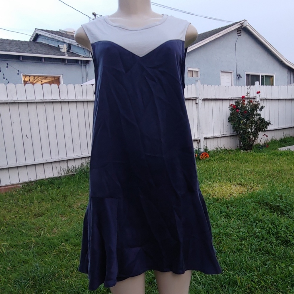 State of being Small silk navy blue Dress